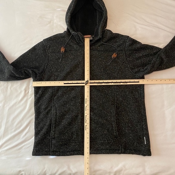 Free Country Men's Osprey Gray Black‎ Knit Hoodie Jacket Fleece Lined- XL - Picture 3 of 12